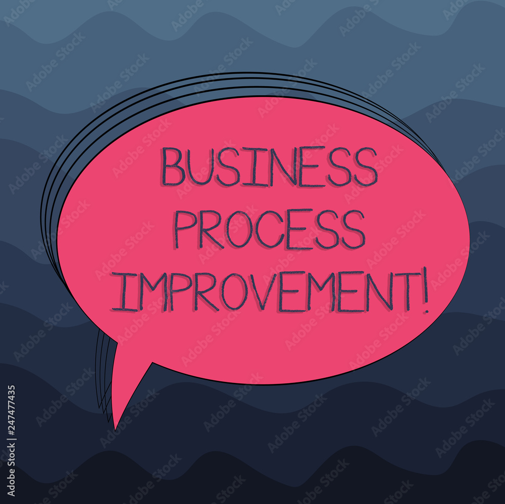 Poster word writing text business process improvement. business concept for optimize process inefficiencies