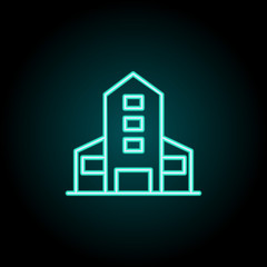 garage icon. Elements of Bulding Landmarks in neon style icons. Simple icon for websites, web design, mobile app, info graphics