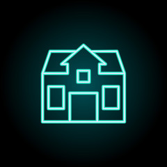 building icon. Elements of Bulding Landmarks in neon style icons. Simple icon for websites, web design, mobile app, info graphics