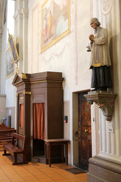 Curé d'Ars. Jean-Marie Vianney. Collégiale Saint-Jacques-le-Majeur. Sallanches. / St. John Vianney. Saint James's collegiate church. Sallanches.