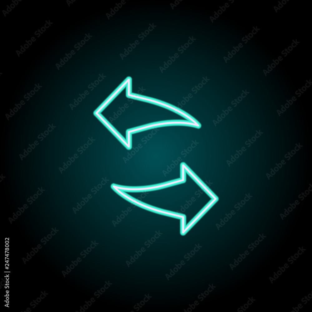Poster refresh outline icon. elements of ecology in neon style icons. simple icon for websites, web design,