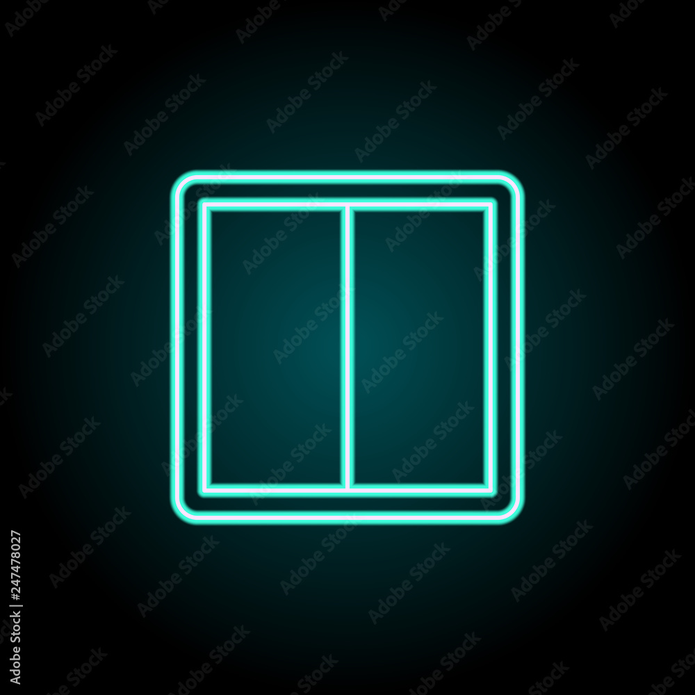 Poster switch outline icon. elements of ecology in neon style icons. simple icon for websites, web design, 