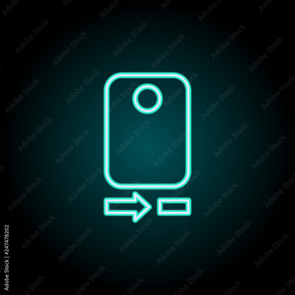 Poster camera sign icon. elements of image in neon style icons. simple icon for websites, web design, mobil