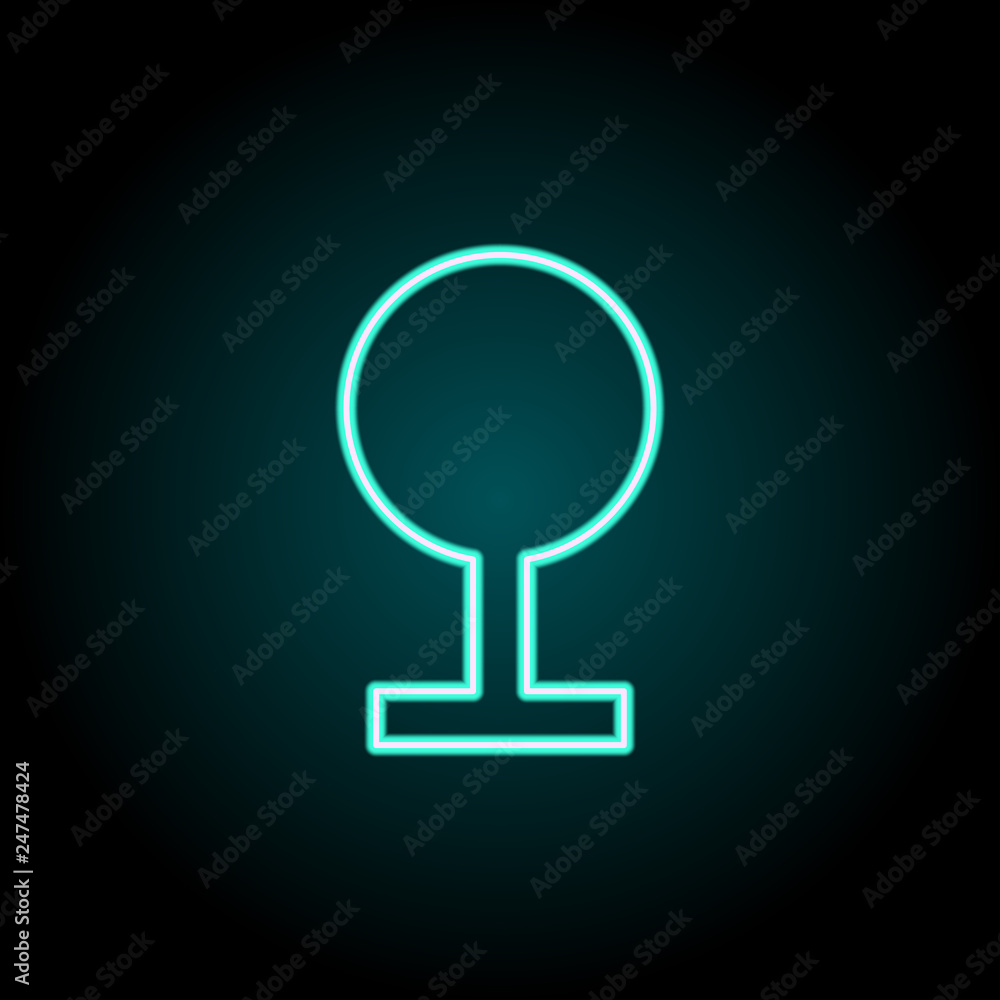 Aufkleber nature sign icon. elements of image in neon style icons. simple icon for websites, web design, mobil