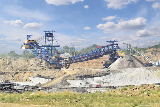 Surface coal mine in Lazarevac area, central Serbia     