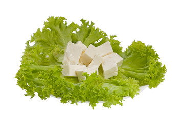 lettuce and feta cheese
