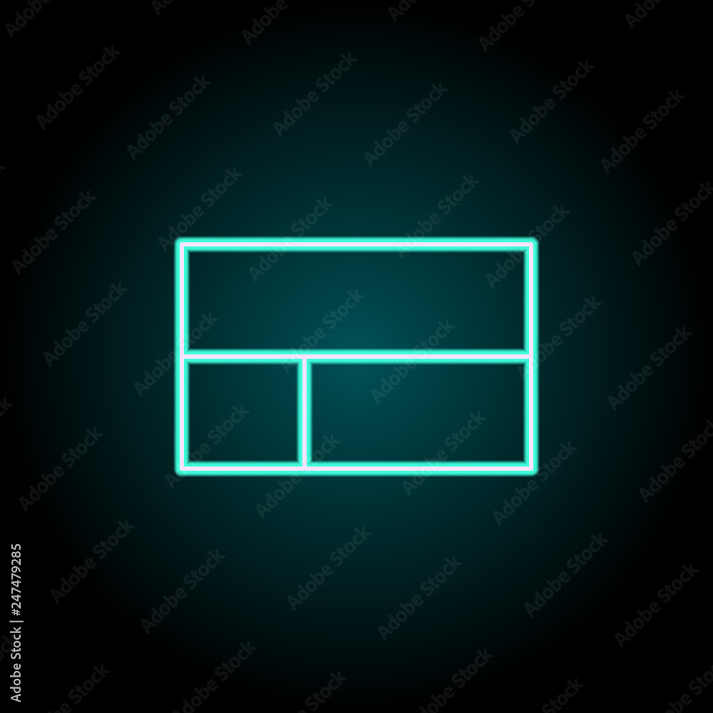Poster layout sign icon. elements of image in neon style icons. simple icon for websites, web design, mobil