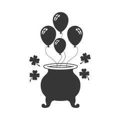 leprechaun cauldron isolated icon