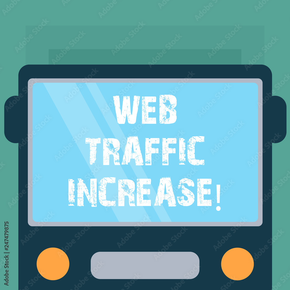 Aufkleber conceptual hand writing showing web traffic increase. business photo showcasing growth of the amount