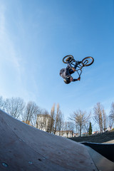 BMX Bike Stunt Back Flip