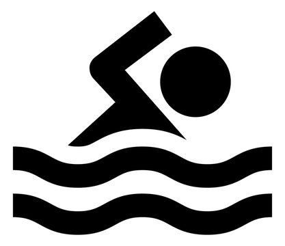 Person Swimming Vector Icon