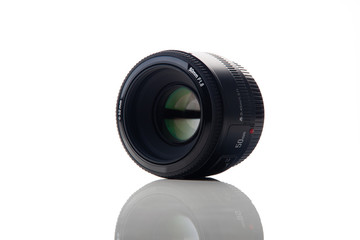digital camera lens isolated on white background