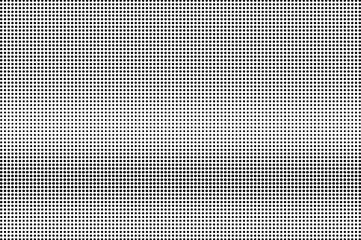 Black and white halftone vector texture. Horizontal dotted gradient. Smooth dotwork surface