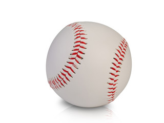 baseball on white background. (clipping path)