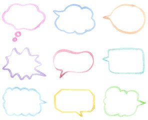 ふきだし　水彩