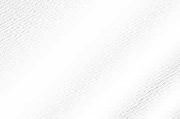 Black and white halftone vector texture. Faded dotted gradient. Pale dotwork surface for vintage effect