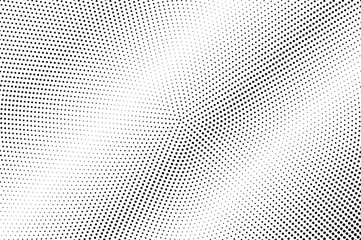 Black and white halftone vector texture. Faded dotted gradient. Contrast dotwork surface for vintage effect