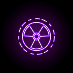 nuclear energy outline icon. Elements of Ecology in neon style icons. Simple icon for websites, web design, mobile app, info graphics