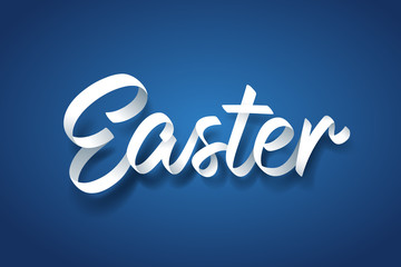 Paper art of Easter calligraphy hand lettering