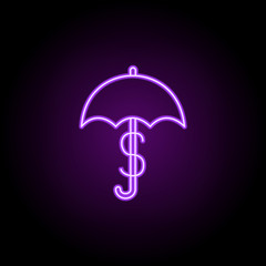 assurance outline icon. Elements of Banking & Finance in neon style icons. Simple icon for websites, web design, mobile app, info graphics