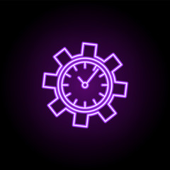 time efficiency outline icon. Elements of Banking & Finance in neon style icons. Simple icon for websites, web design, mobile app, info graphics