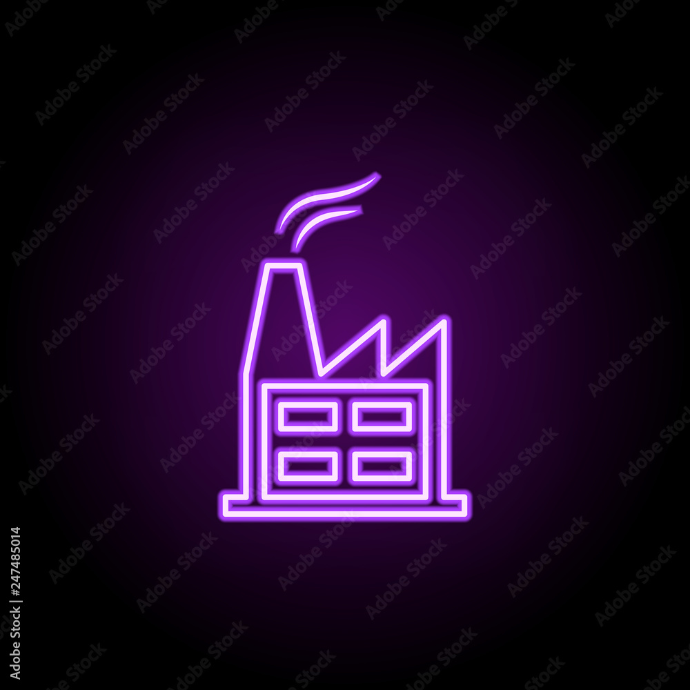 Aufkleber factory outline icon. elements of cargo logistic in neon style icons. simple icon for websites, web 