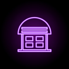 stock outline icon. Elements of Cargo logistic in neon style icons. Simple icon for websites, web design, mobile app, info graphics