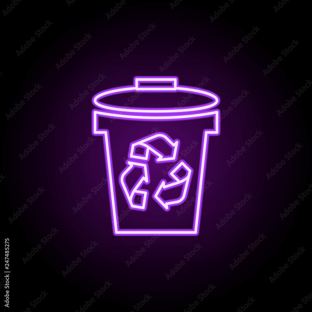 Aufkleber bin outline icon. elements of cargo logistic in neon style icons. simple icon for websites, web desi