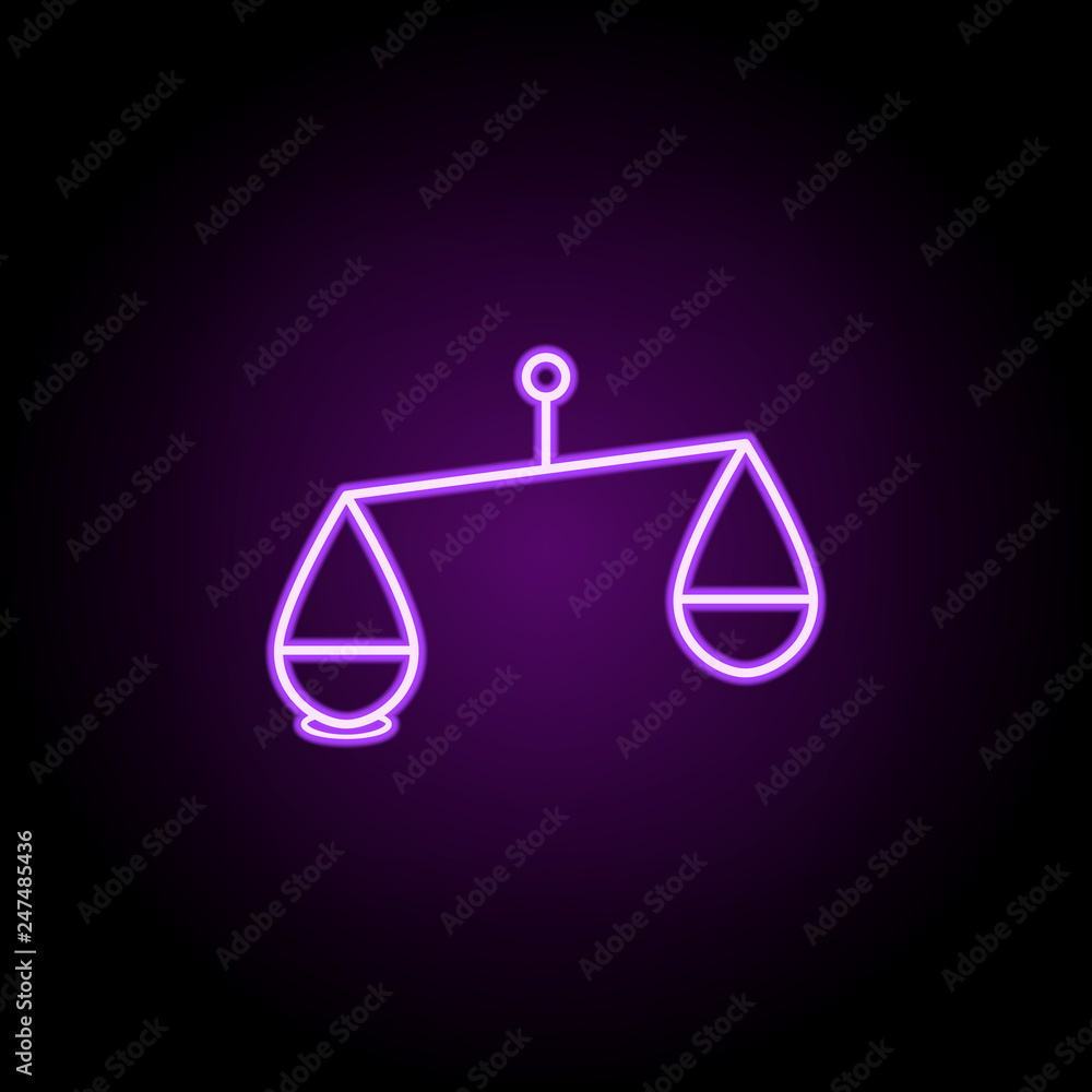 Poster libra outline icon. elements of cargo logistic in neon style icons. simple icon for websites, web de