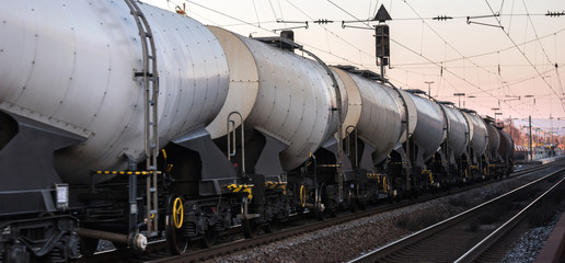 Fototapeta na wymiar freight train fluid cargo cars