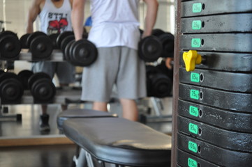 Fototapeta premium man working out in the gym