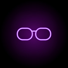 spectacles outline icon. Elements of Education in neon style icons. Simple icon for websites, web design, mobile app, info graphics