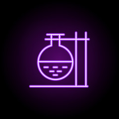 laboratory flask outline icon. Elements of Education in neon style icons. Simple icon for websites, web design, mobile app, info graphics