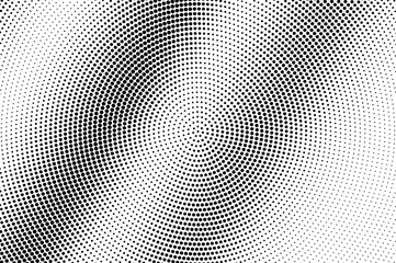 Black and white halftone vector texture. Diagonal dotted gradient. Contrast dotwork surface for vintage effect