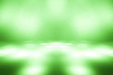 Dark green studio room with light green spotlight backdrop. blank stage show for display or montage your product. shine light sparkle background.