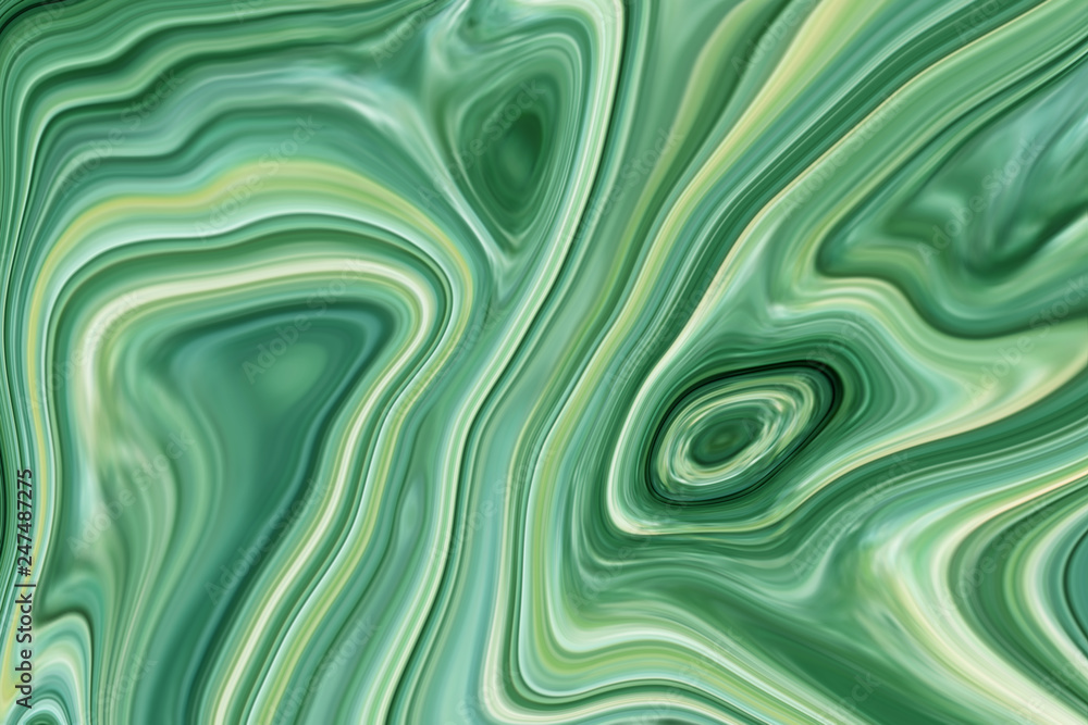 Wall mural marble ink colorful. green marble pattern texture abstract background. can be used for background or