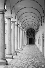 Arches at Certosa di San Martino, in Naples, Italy