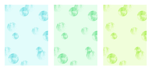 水彩水玉模様