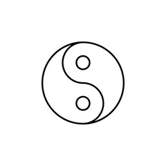 Chinese, Yin Yang icon. Simple thin line, outline vector of China icons for UI and UX, website or mobile application