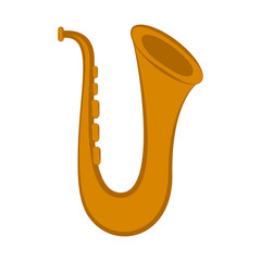 Isolated saxophone icon. Musical instrument. Vector illustration design