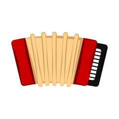 Isolated accordion icon. Musical instrument. Vector illustration design
