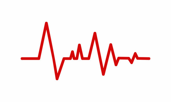 Heartbeat line icon vector