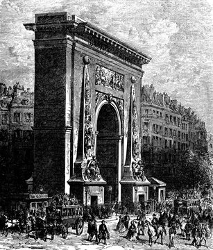Porte St Denis - Paris 19th century