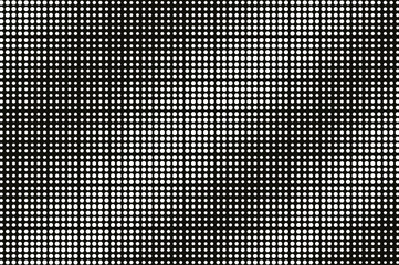 White dot on black halftone vector texture. Diagonal dotted gradient. Regular dotwork surface for vintage effect.