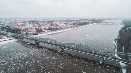 Zimowy Toruń - obrazy, fototapety, plakaty