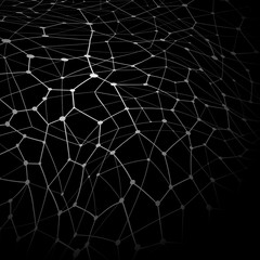 Black neural network illustration