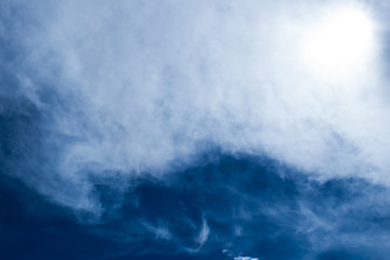 clouds on the blue sky