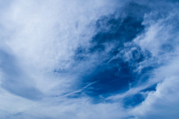 clouds on the blue sky