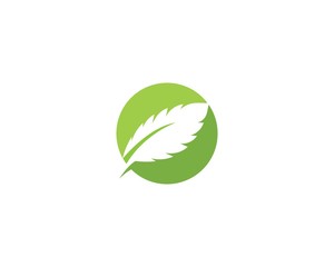 green leaf logo vector