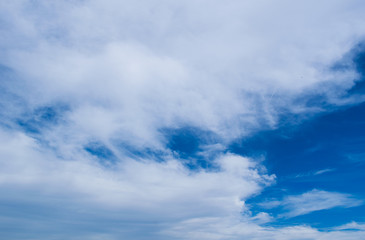 clouds on the blue sky